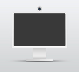 web camera on monitor