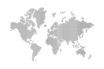 Fototapeten Punkte Weltkarte © daboost