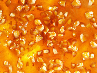 Karamel Krokant mit Nüssen - Hintergrund