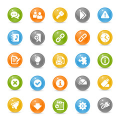 Shiny  Buttons in various color -  Office & Internet