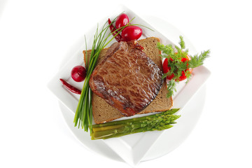 meat with spices and eggplant
