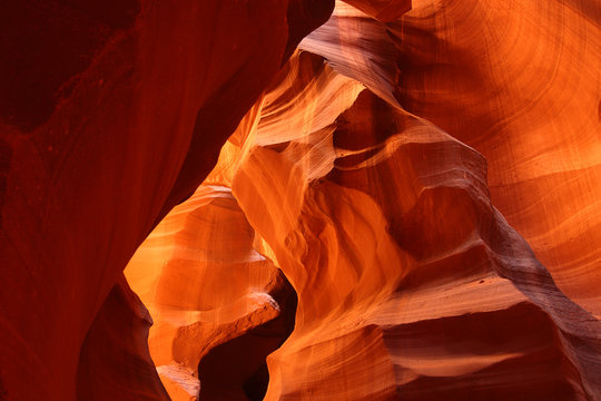 Antelope Canyon red sandstone rock formations