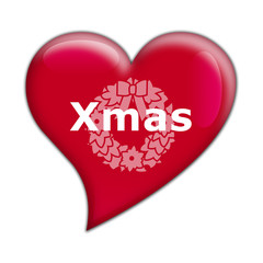 Corazon brillante texto XMAS