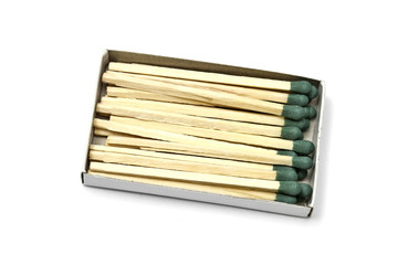A box of  matches isolated on white