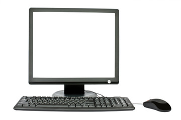 Fototapeta premium monitor, keyboard and mouse