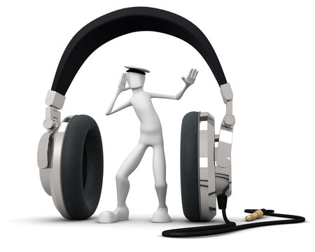 el capitan con auriculares