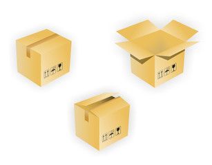 A set of vector boxes