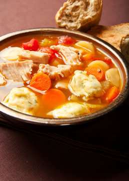Turkey dumpling soup