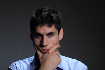 business man on a dark background