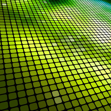 Abstract Green 3D Mosaic Background.