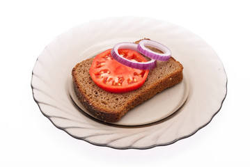 Bread with tomato
