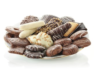 variety of chocolate cookies