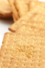 Heap of crackers close-up