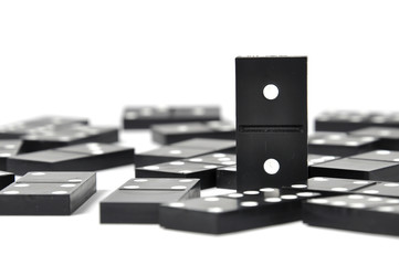 Obraz premium Dominoes over white