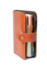 Organizer - weekly planner over white