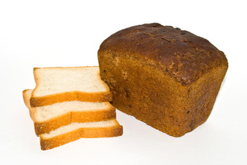 bread on a white background