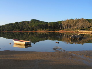 Fototapeta premium barca riflesso