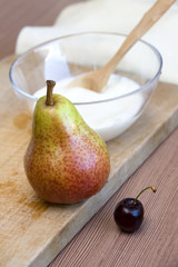 Pear and Whipped Cream