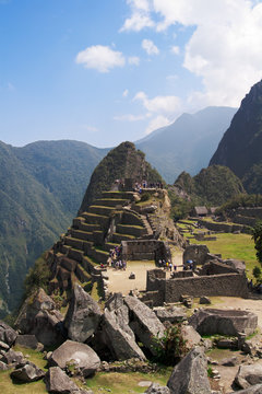 Intiwatana, Inca's astronomical observatory in Machu Picchu.