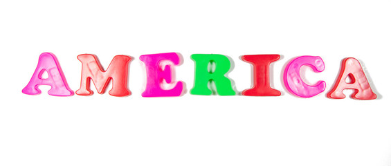 america written in fridge magnets