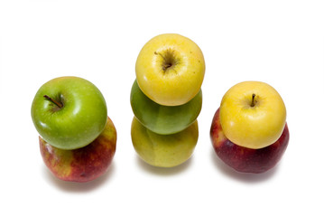 Apples isolated on the white background