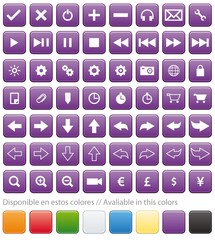 Icons for aplication web Purple