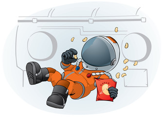 astronaut in the space ship