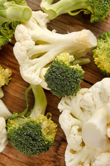 fresh vegetables on the wood background