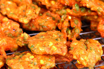 Fried corn in Phuket Vegetarian Festival