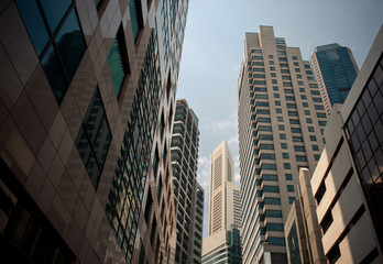 skyscrapers, typical urban cityscape
