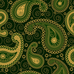 Paisley style seamless ornament
