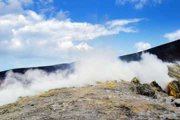Sulfur smoke, Vulcano island, Lipary, Sicily