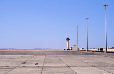 Deurstickers Marsa Alam airport, Egypt. © FER737NG