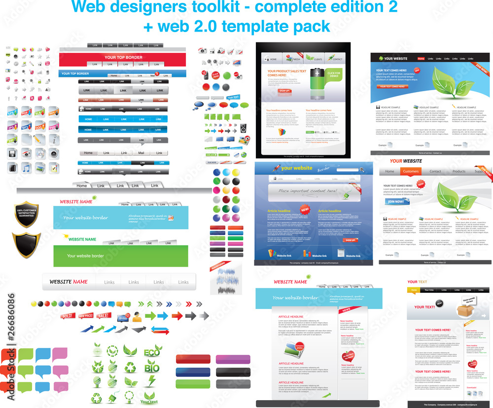 Wall mural web designers toolkit- complete edition 2 + web template pack