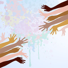 Fototapeta premium Happy hands vector