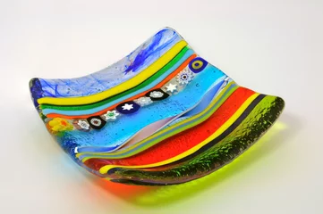 Fotobehang Hokusai The Great Wave Venetian dish 1  © dlameko