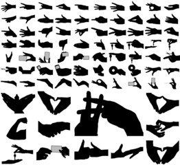 Large collection of vector arms, hands.