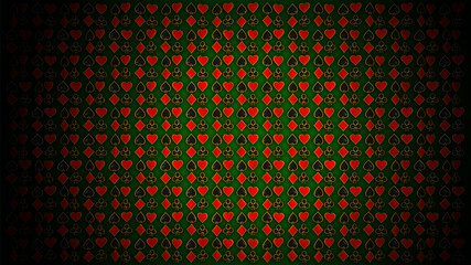 Vignetted Card suits and poker texture