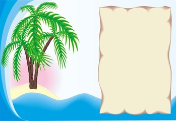 tropical island border