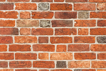 church brick wall from the middle ages
