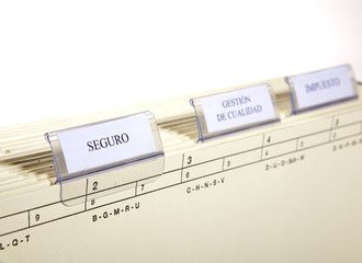 Archivador / h&auml;ngeregister espanol