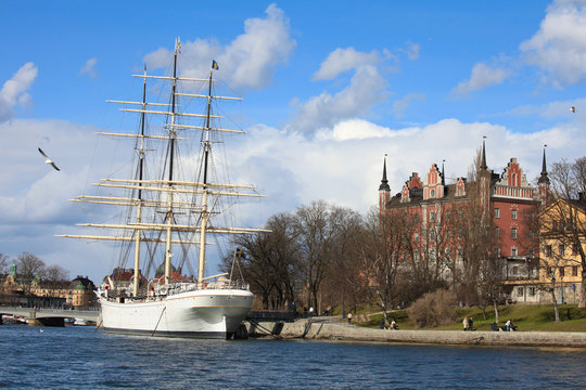 Sailing ship in Stockholm, Sweden
