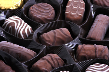 Delicious chocolate pralines