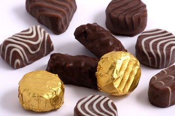 Delicious chocolate pralines