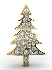 Christmas tree with diamonds