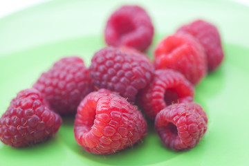 Raspberries on a plate