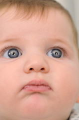Little baby boy close up.