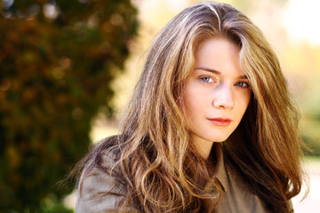 Beautiful young woman. Outdoor portrait
