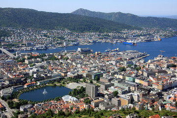 Fototapeta na wymiar View of Bergen Norway