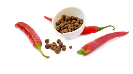 Fototapeta premium Red and black pepper